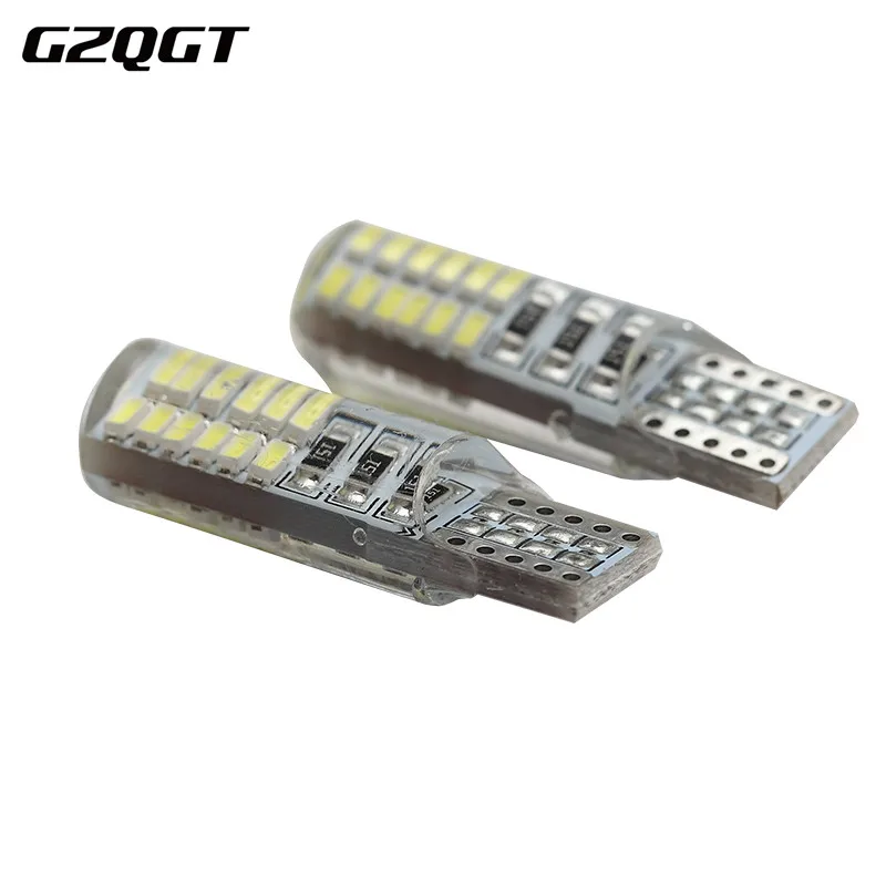 100 шт T10 W5W 24SMD 3014 Светодиодный кремниевый свет автомобильной задний фонарь стоп-сигнал/номерной знак лампочка для машины Аксессуары Укладка