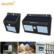 20/40 светодиодный садовый светильник на солнечной энергии, Открытый PIR датчик движения, Солнечный настенный светильник, забор, лестничная дорожка, дворовая Ночная безопасная Солнечная лампа