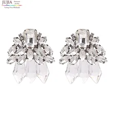 Хорошее качество Лидер продаж классический дизайн заявление модная обувь, украшенная стразами стержня Серьги для свадьбы серьги