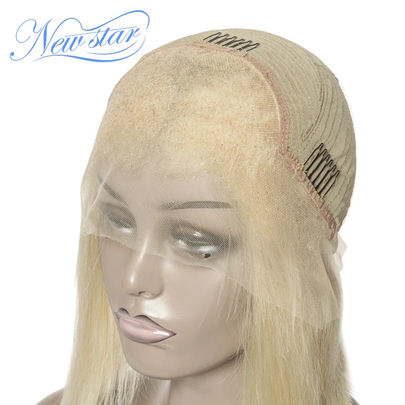 Short Lace Blonde Bob Wig New Star 613 Straight Virgin Hair Brazilian Lace Front Wig 100% Raw Human Hair Honey Blonde Lace Wig