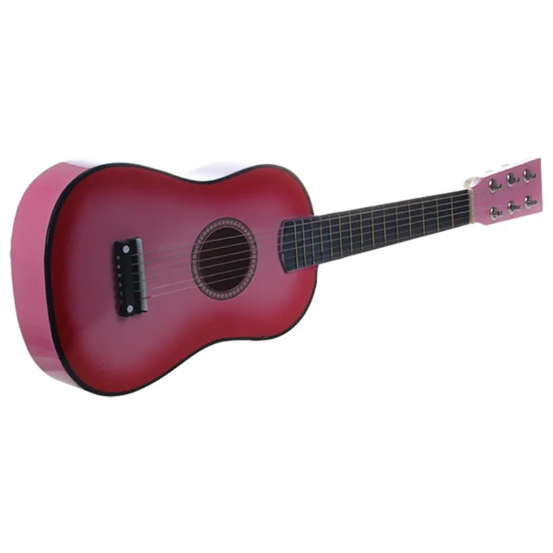 Новая 23 "гитара Мини гитара из липы детская музыкальная игрушка акустический струнный инструмент с Plectrum 1-й струной фиолетовый