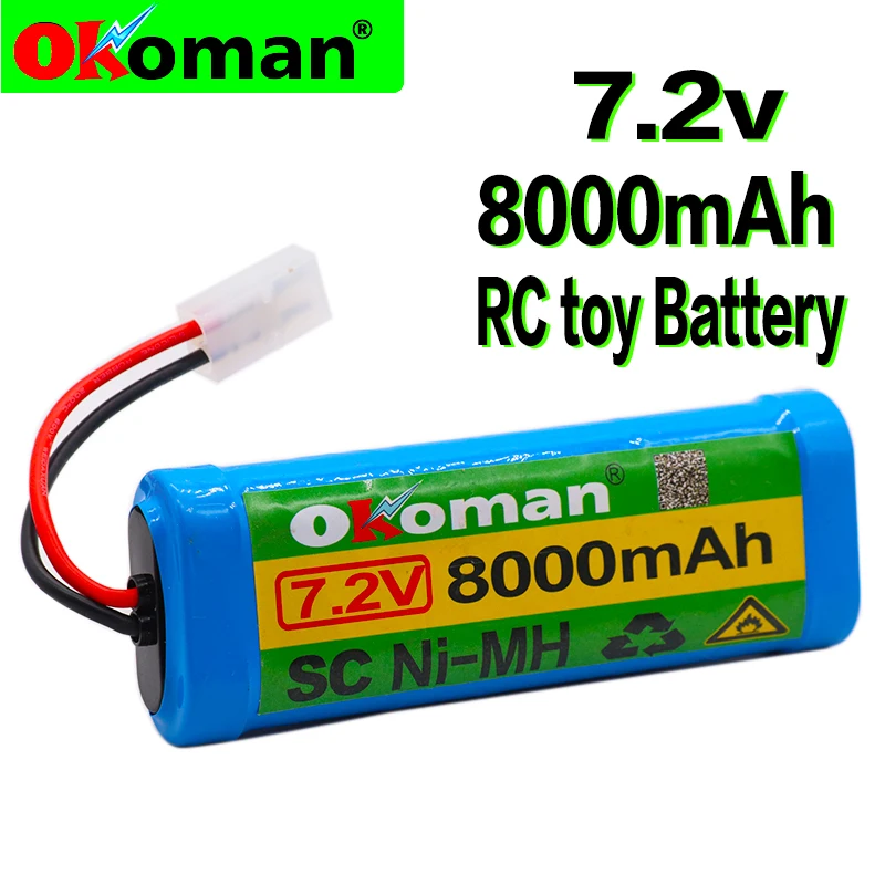 Аккумулятор 7,2 V 8000mAh NiMH аккумулятор для RC автомобиля грузовика Багги лодки Танк Ni-MH Baterias серый супер мощность