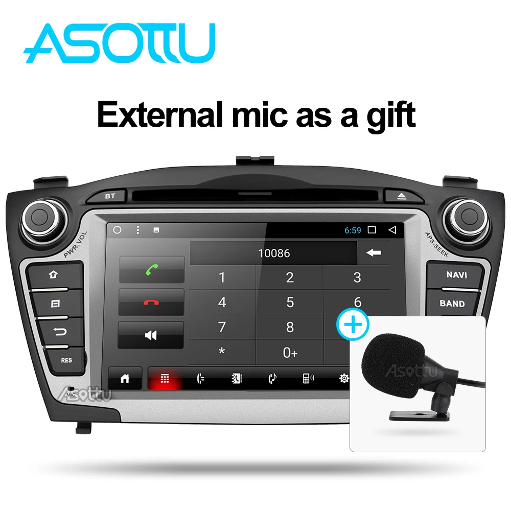 Cheap Asottu ZIX357060 Android 7.1 2G+32G for Hyundai IX35 Tucson 2011 2012 2013 gps navigation 2 din car dvd player gps radio stereo 4