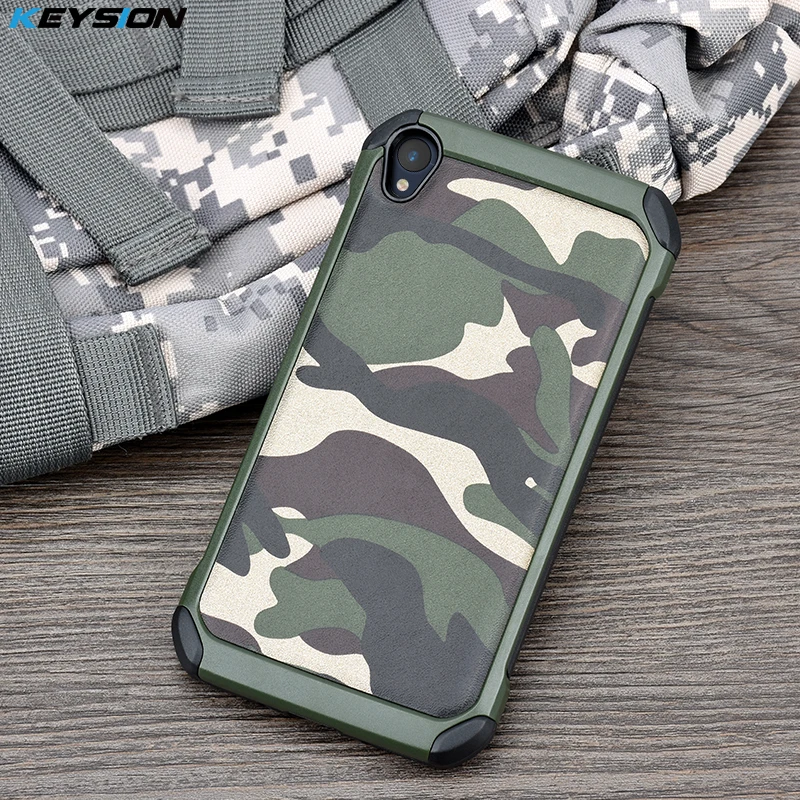

KEYSION Case for ASUS Zenfone Live Army Camo Camouflage Pattern PC+TPU 2 in1 Anti-knock Protective Back Cover for ASUS ZB501KL