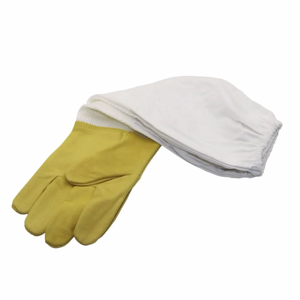 

Bee Tools Gloves Sheepskin breathable material Beekeeping Universal Model Canvas gloves for Beekeeper