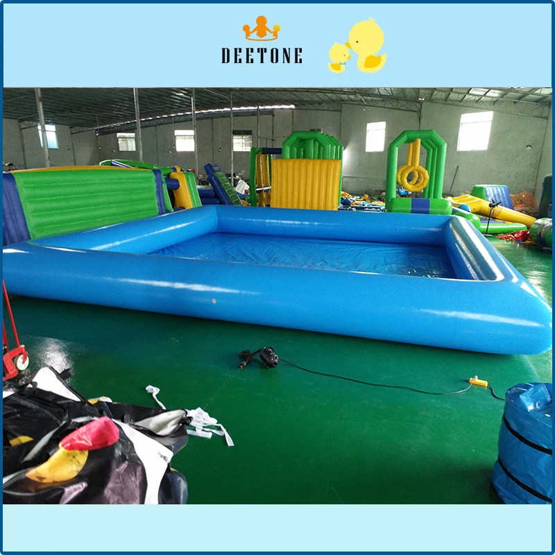 

Hot sale 0.6 MMPVC large inflatable swimming pool inflatable pool size can be customized.Free distribution of inflatable pump