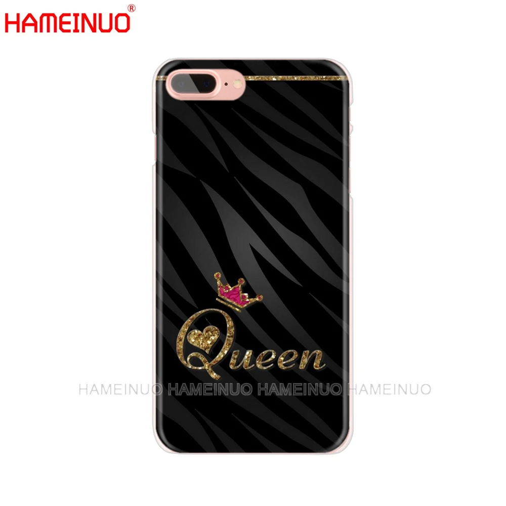 HAMEINUO королева и король корона Coque сотовый телефон чехол для iphone X 8 7 6 4 4S 5 5S SE 5c 6s plus