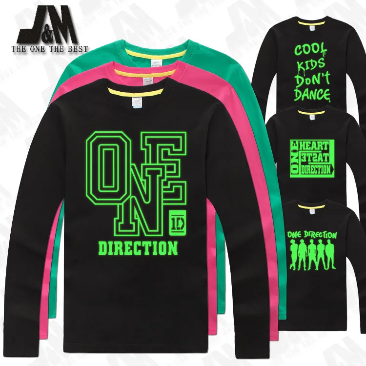 One Direction Shirt 1 Direction T-shirt Zayn Malik,Liam Payne,Niall Horan,Louis Tomlinson,Harry Styles Tshirt Party glowed
