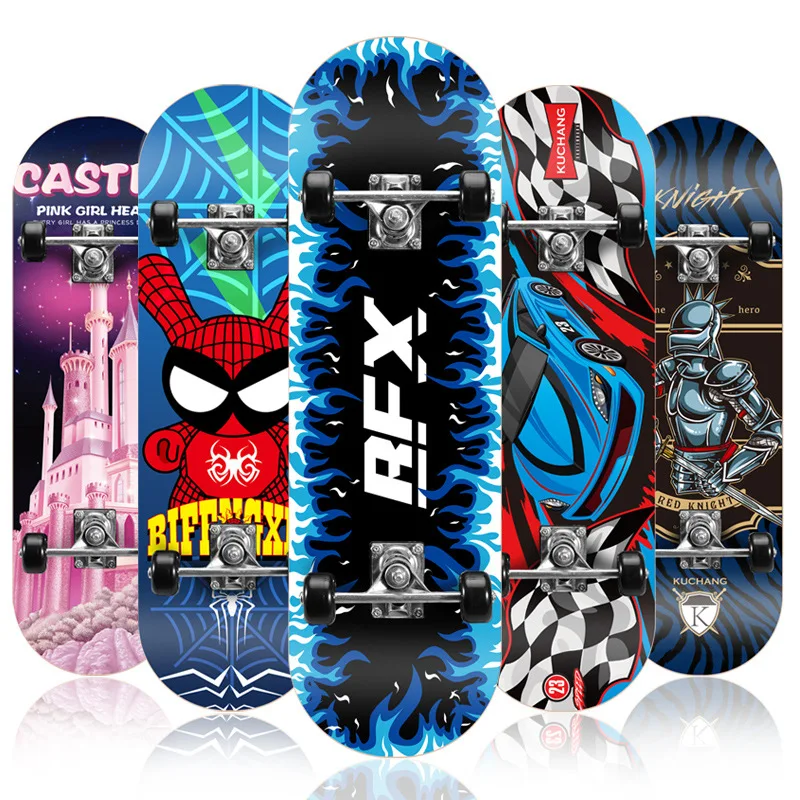 

2019 new Maple 72*20cm four-wheeled toy skateboard beginner children double-warm unisex professional scooter