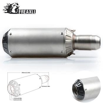 

36-51MM Universal Motorcycle Exhaust Carbon Motorbike Exhaust Pipes Bike Muffler For Kawasaki Z 300 ABS 750 R 800 Ninja 600 636