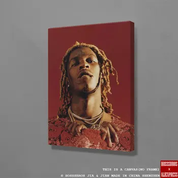 

Young Thug Rapper Poster Painting Wall Art Canvas For Living Room Home Bedroom Study Dorm room Apartment Art Decoration Prints