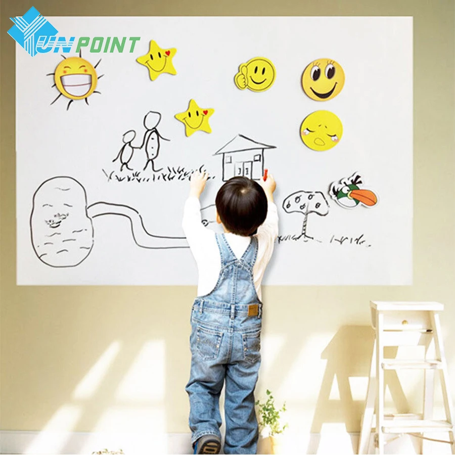 Removable Whiteboard With Pen White Board Paper Wall Sticker Chalkboard  Sticker Blackboard For Kids Rooms Wallpaper Children Art