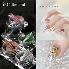 0,4 г Супер мигающий голографический красочный лазер порошок для ногтей УФ гель порошок для ногтей Блестки для ногтей искусство хром пигмент