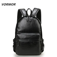 VORMOR Marque Preppy Style Sac D’école En Cuir Sac Pour Le Collège Simple Conception Hommes Casual Daypacks mochila mâle Nouveau