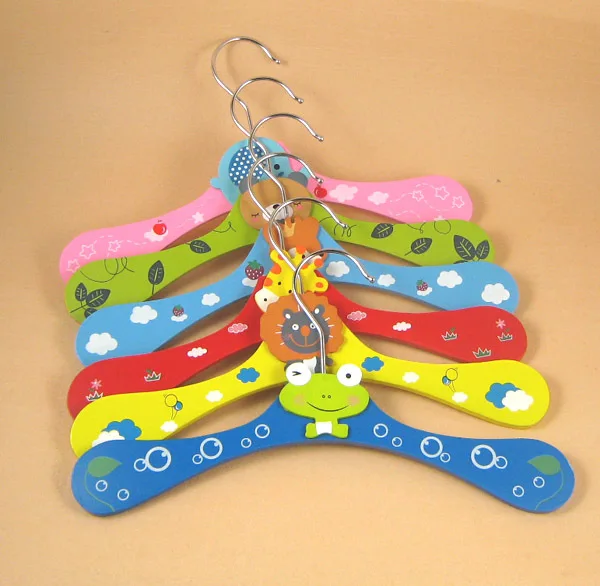 Free shipping 300pcs/lot New Cute Cartoon Animals Wooden Kids Clothes