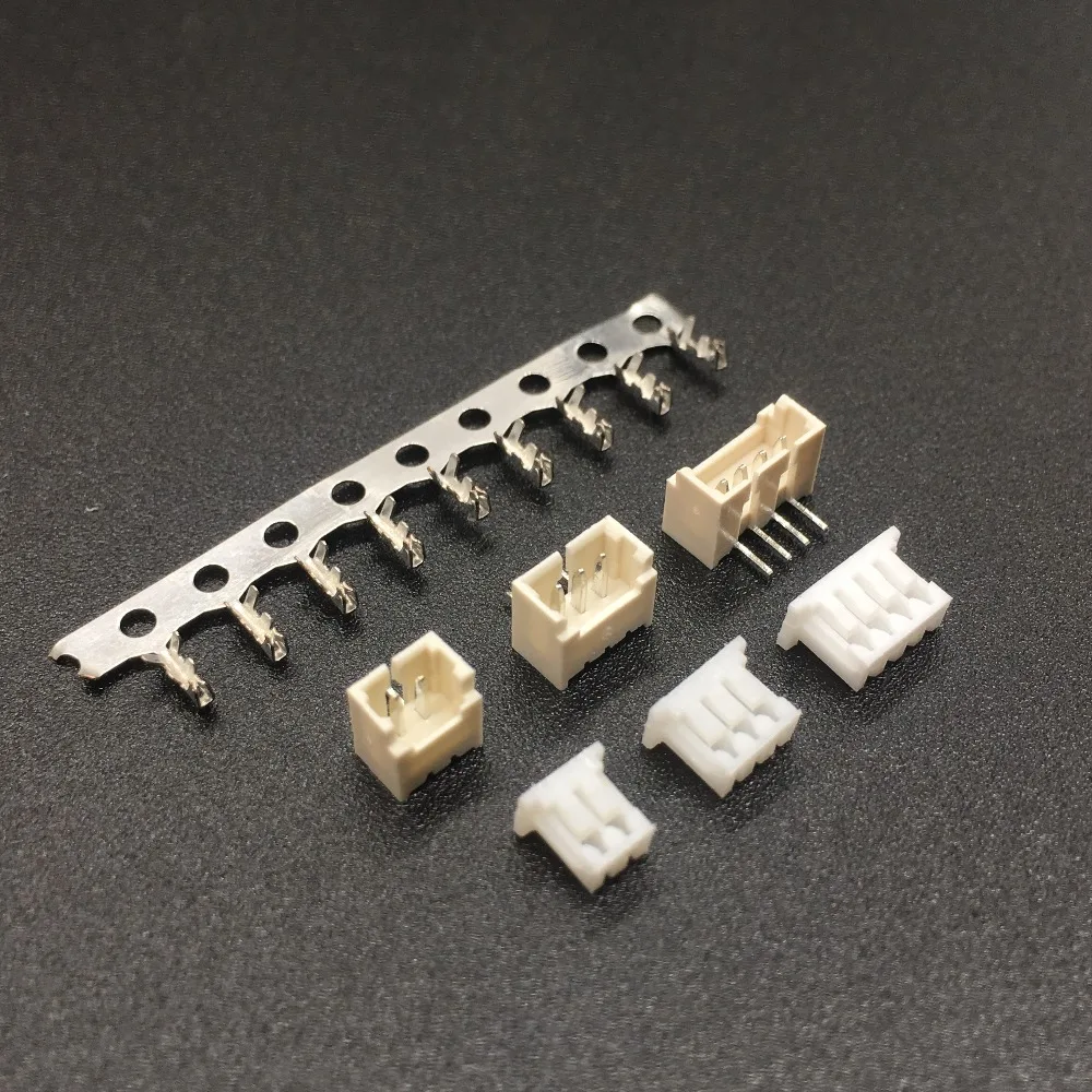 

10 Sets 1.25mm Pitch Connector Micro JST Vertical Right Angle Pin 2 3 4 5 6 7 8 9 10P ( Pin Header + Housing + Terminal )