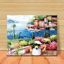 MOLEK цифровая картина маслом, пейзаж, Картина на холсте, акриловая окраска, ручная роспись, Настенная картина для гостиной, домашний декор