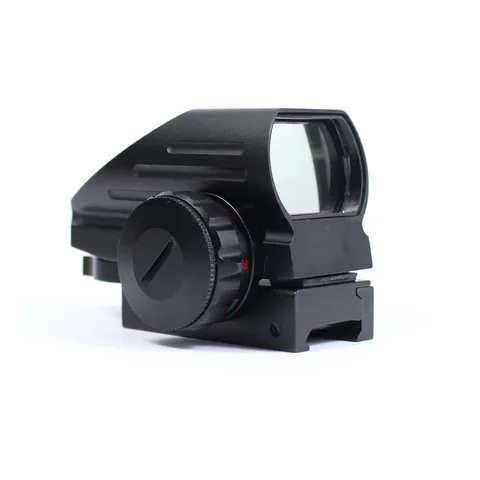 Caça Tática Reflexo Vermelho Verde Laser 4 Retículo Holográfico Projectado Ponto Vista Scope Rifle Airgun Ferroviário Montagem 20mm