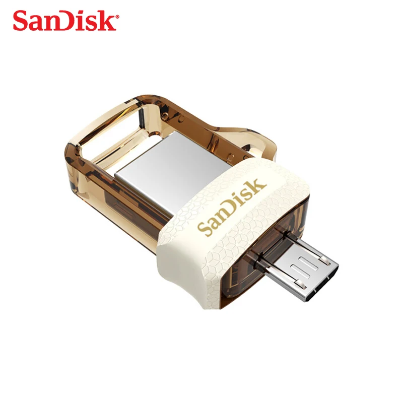 USB 3.0 SanDisk Ultra Dual OTG usb flash drive Max 150MB/s 32gb pen drive for Android phone/tablet PC Yellow pendrive 32GB