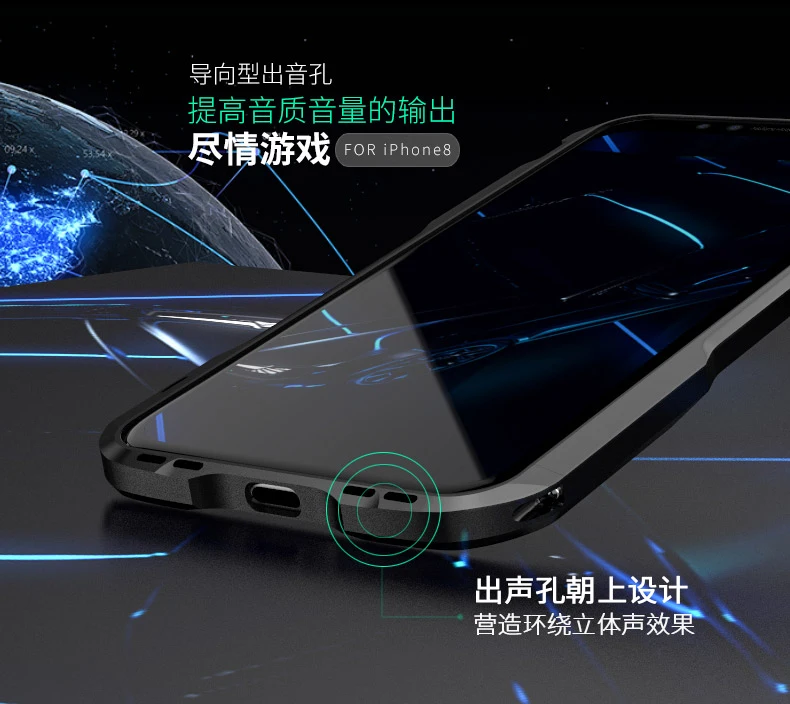Для Iphone X XR XS MAX Luxuy металлический бампер оригинальный Luphie изогнутые металлические