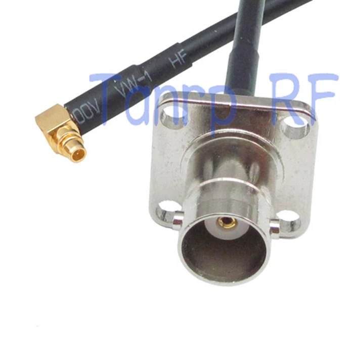 

10pcs 6in BNC female with 4 hole panel to MMCX male right angle RF adapter 15CM Pigtail coaxial jumper cable RG174 extension