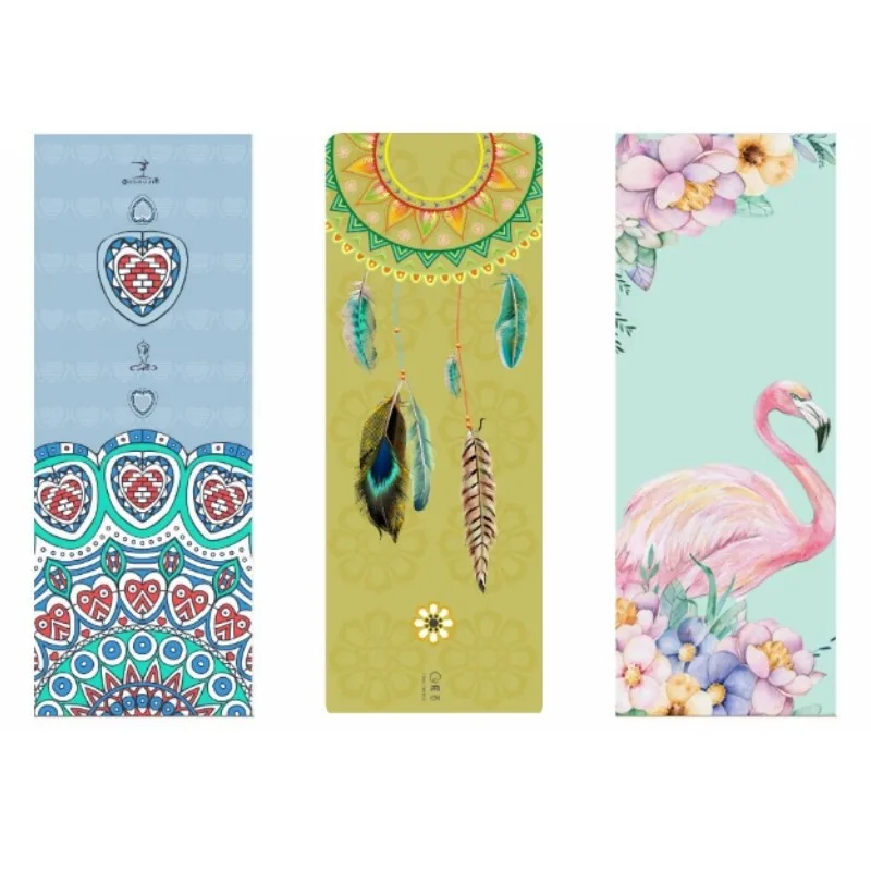Wholesale 1pcs Custom Suede 4mm 5mm Yoga Mat Suede Natural Rubber