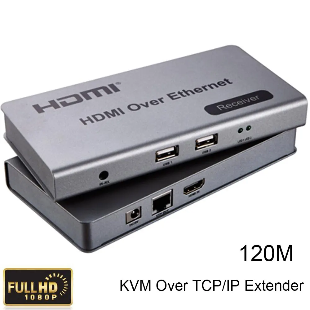 HDMI KVM Over TCP/IP Extender Up To 120m CAT5e/6 Cable Connect Receiver Transmitter to HDTV 1080P HDMI 1.3/HDCP1.1&1.2 HDMI KVM Over TCP/IP Extender Up To 120m CAT5e/6 Cable Connect Receiver Transmitter to HDTV 1080P HDMI 1.3/HDCP1.1&1.2