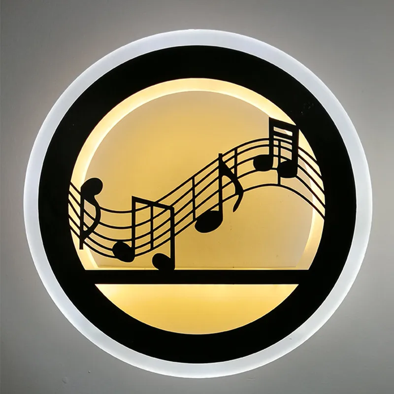 

Modern Creative Acrylic Round Wall Lamp Bedroom Restaurant Balcony LED Iron Wall lights Fancy Wall Lighting for Children Room