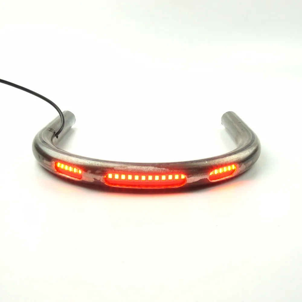 

225MM Width Universal Cafe Racer Seat Frame Hoop Brat Style Loop with LED Brake Turn Singal Light for Honda CB Yamaha XS