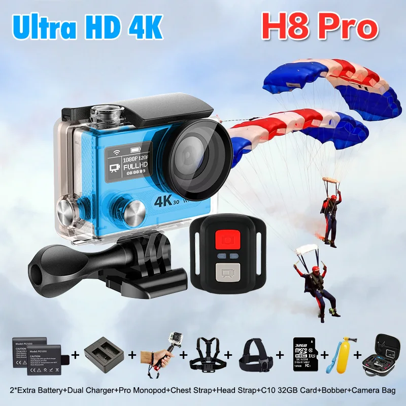 Wholesale Original EKEN H8 Pro Ultra 4K Wifi Action Camera Dual LCD Ambarella IMX078 remote control Cam Waterproof Helmet Camcorder H8pro Buy Cheap Original EKEN H8 Pro Ultra 4K Wifi Action Camera Dual LCD Ambarella IMX078 remote control Cam Waterproof Helmet Camcorder H8pro