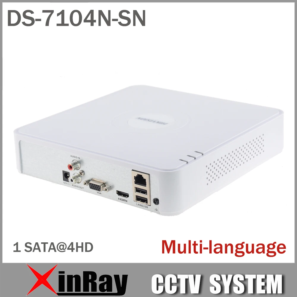 Multi-language HIK NVR DS-7104N-SN 4CH Min NVR for IP Camera Without POE Port Onvif CCTV Network Video Recorder