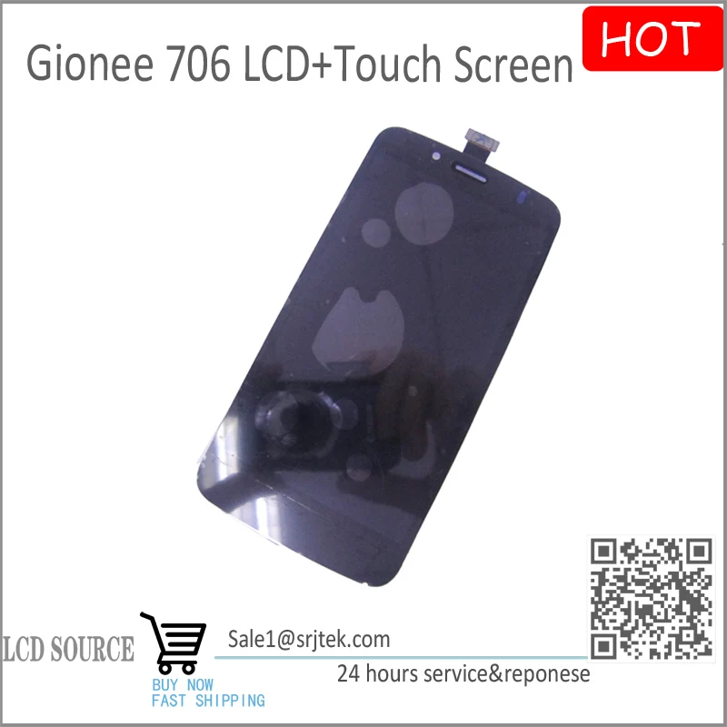 

Black Color for Gionee GN706 LCD Display With Touch Screen Digitizer Sensors Replacement Parts Free Tracking