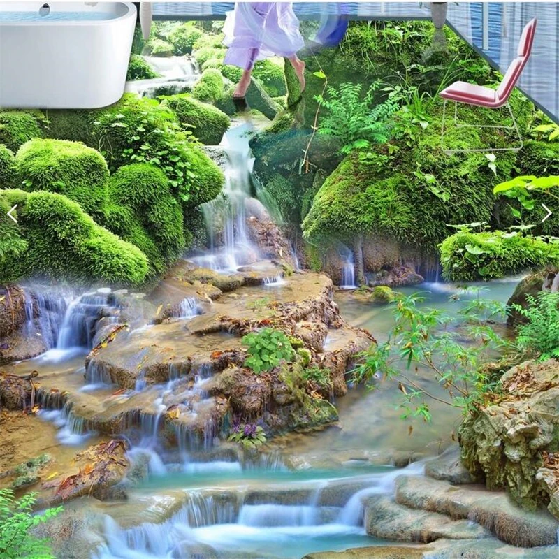 3d трехмерная паста для пола трехмерный поток воды Shanxiu самоклеящаяся Фотофон papel