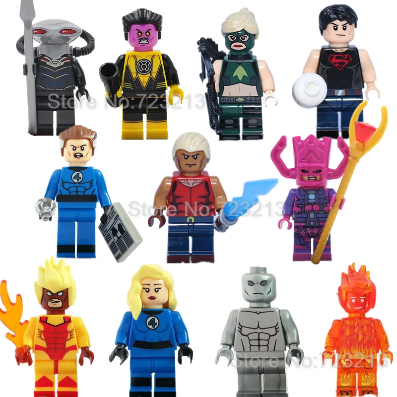 

Silver Surfer Super Boy Single Sale Figure Doctor Doom Sinestro Super Hero Artemis Building Blocks Models Toys
