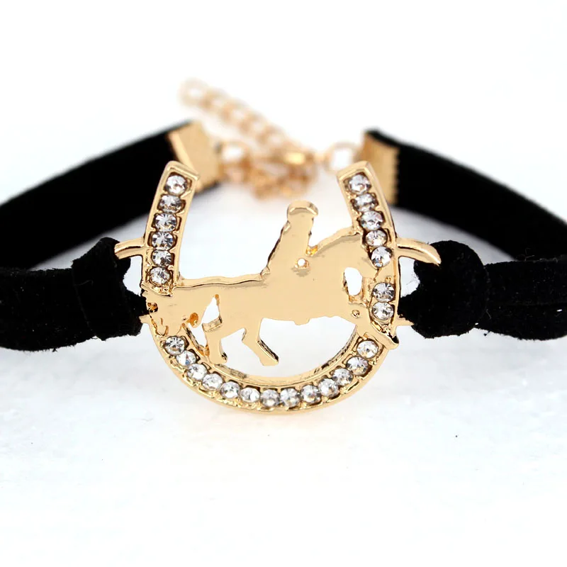 Buy hzew Horseshoe Man ride horse pendant necklace