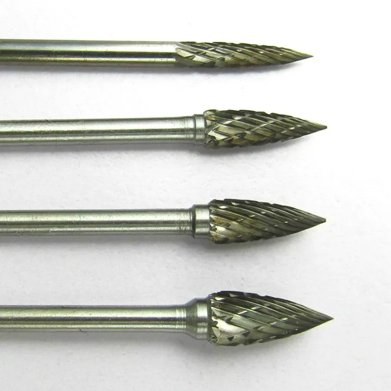 

Pointed Sharp Head Carbide Rotary Tool Tungsten Steel Grinding Wheel Head Metal Rotary Burrs CNC Machine Carving Milling-tool