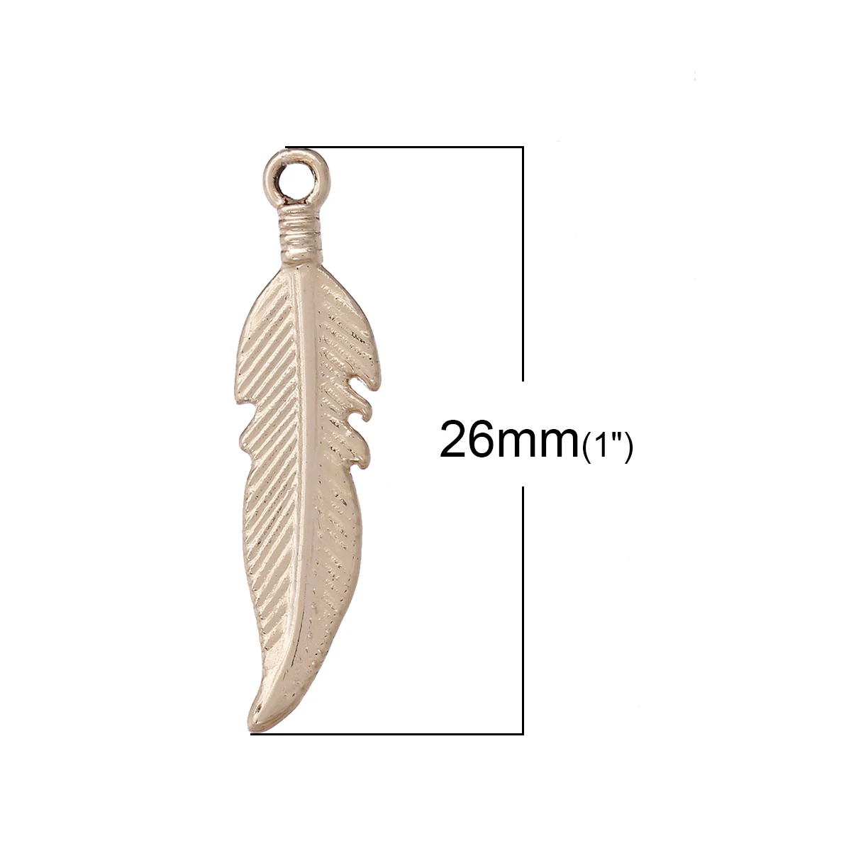 DoreenBeads подвески из цинкового металлического сплава роза перьев Золотой 26 мм (1 &quot)