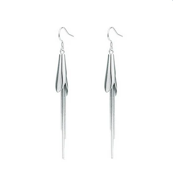 

Special Women Gift 925-sterling-silver Calla Tassel Long drop dangle Earring