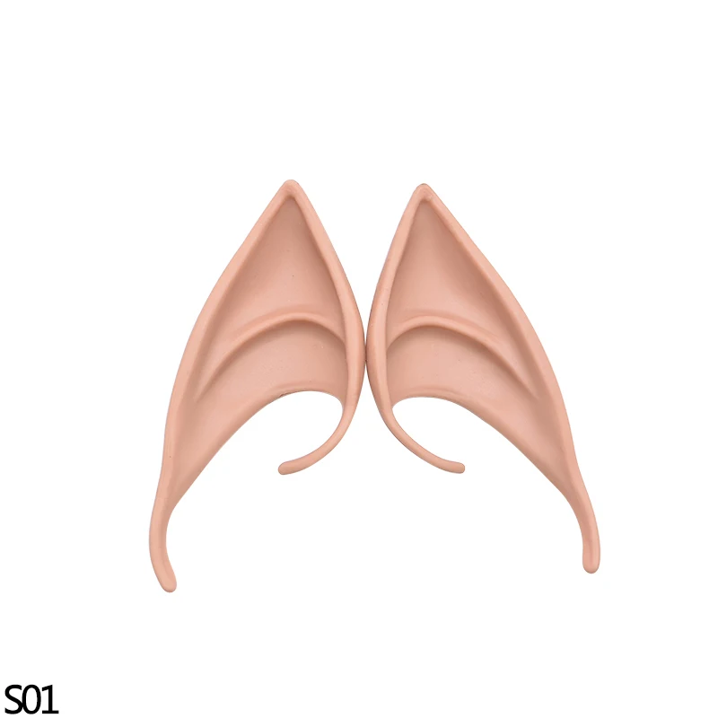 1pair Fake Soft Angel Elf Ears Simulation Ear Props Cosplay Elf Fairy Accessories For Halloween Christmas Event Party Decoration - Цвет: S01