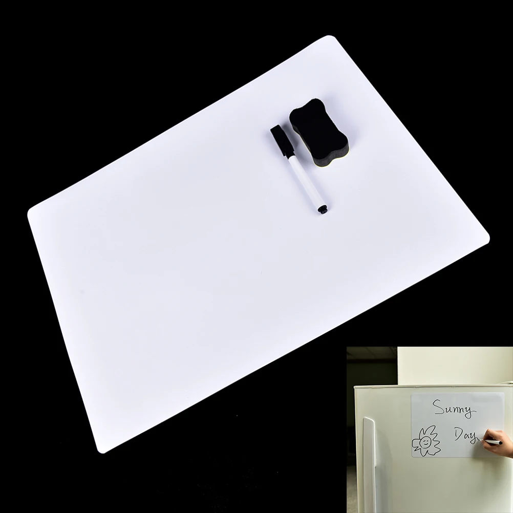30x21 см Гибкая магнитная доска для записей на холодильник Съемная Доска сообщения доска Pad Доска напоминаний ручка ластик магнит