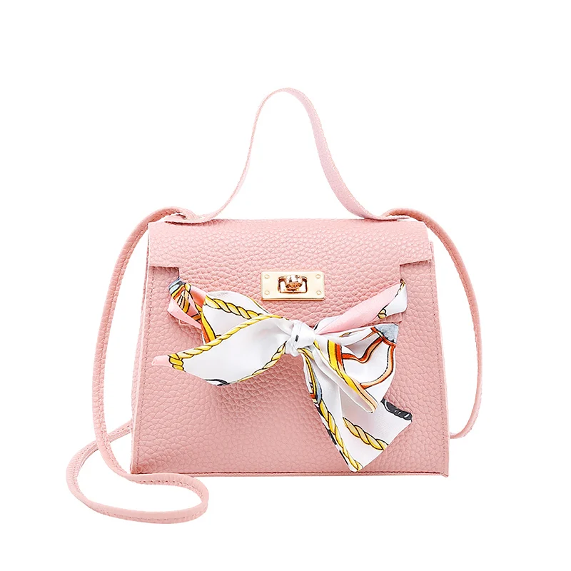 

Bow Decoration Ladies Leather Handbag Lock Buckle Lychee Handbag Shoulder Messenger Bag Fashion Ladies Bag 2019 Summer New Style