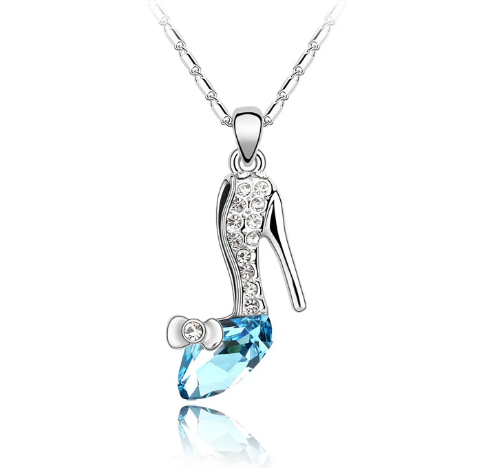shoes Pendant Necklace Jewelry Lover girl gifts free drop shipping quality s women accessories party Austrian crystal High heel