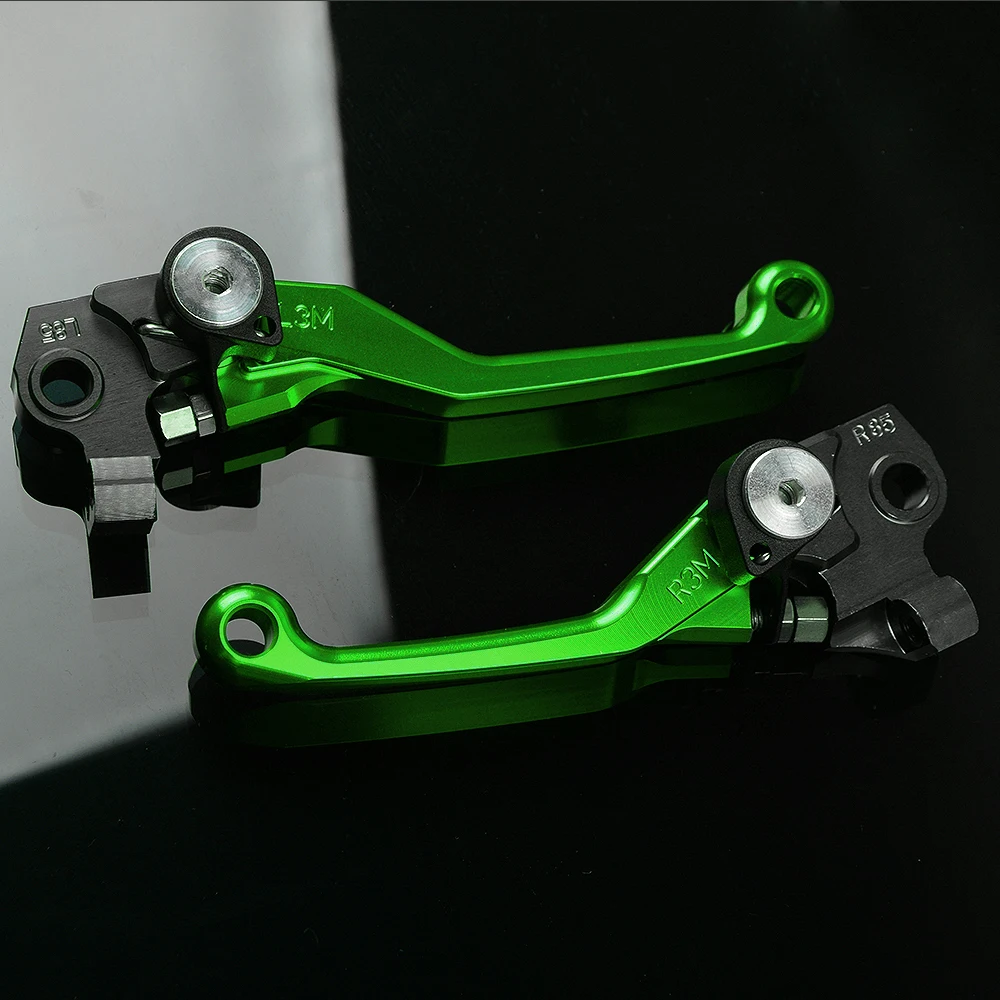 Dirt Bike Pivot Brake Clutch Levers hand grip Handbrake For KAWASAKI