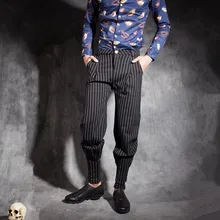 Мужские новые модные мужские облегающие кожаные штаны в стиле панк, облегающие обтягивающие брюки, костюмы певицы