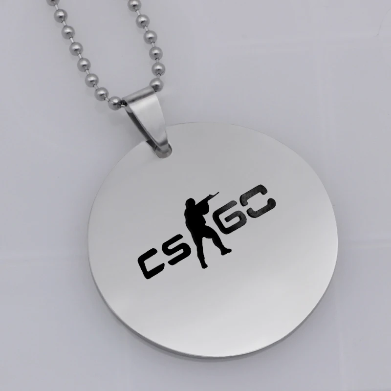 Ufine Game player necklace cs logo CS GO games pendant stainless steel jewelry necklace N463in