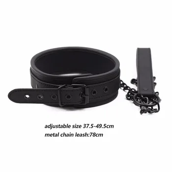 Thierry PU Leather SM Products Wrist Cuffs & Ankle Cuffs & Neck Collar Set, BDSM Bondage Sex Toys, Hancuffs Cosplay Accessories 3