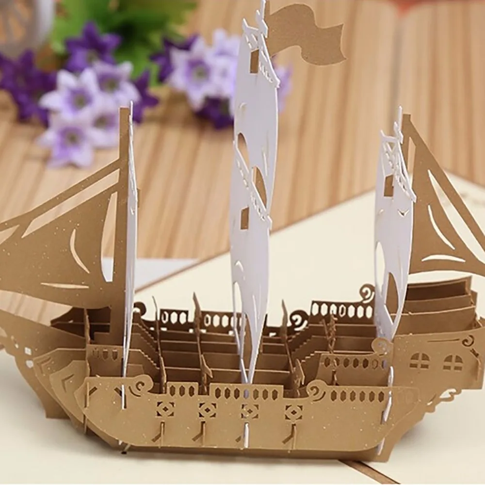  3D Paper Card New Year Chinese Style Xmas Wedding Festival Greeting Invitation Handmade Personalize - 32882396012