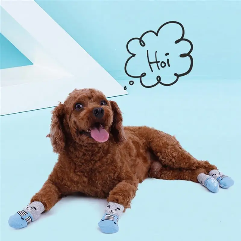 Милые носки для собак и щенков Нескользящие нескользящие носки для щенков милые носки для собак защитные S-L для собак 4 шт