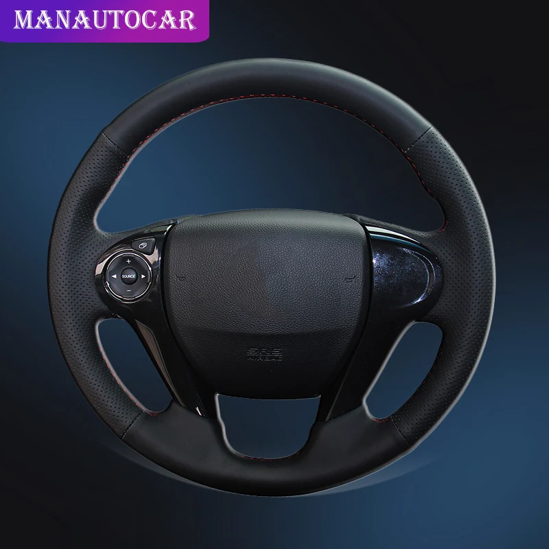 

Hand Sewing Car Steering Wheel Cover for Honda Accord 9 Odyssey Crosstour 2013-2016 Pilot Auto Braid On The Steering Wheel Cover
