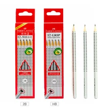 Faber Castell 3170 Grip 2001 треугольный студенческий графитовый карандаш черного цвета с чернилами 12 шт. 2B/HB для рисования